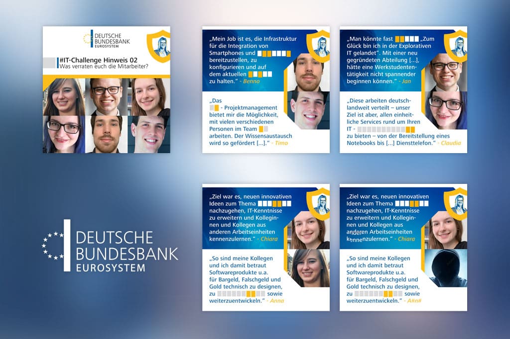 Deutsche Bundesbank Event mit Ausschnitt der Instagram Konzeption